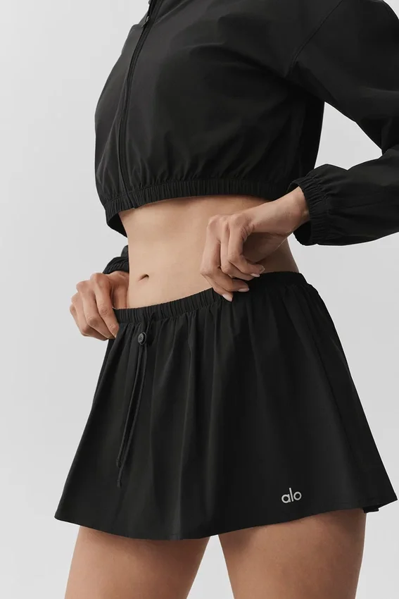 Breezy Tennis Skirt - Black