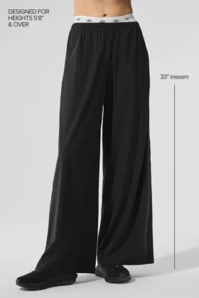Breezy Wide Leg Pant (Long) – Black