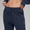 Cable Knit Winter Bliss Pant - Navy