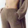 Cashmere High-Waist Northstar Straight Leg Pant - Alpine Cocoa Heather