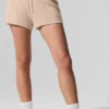 Cashmere High-Waist Plush Waffle Short - Macadamia Blush
