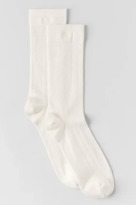 Cashmere Mesh Sock - Ivory