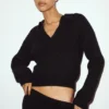 Cashmere Northstar Polo - Black