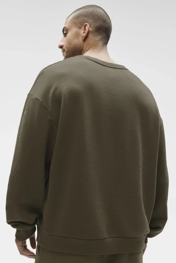 Chill Crew Neck Pullover - Olive Tree