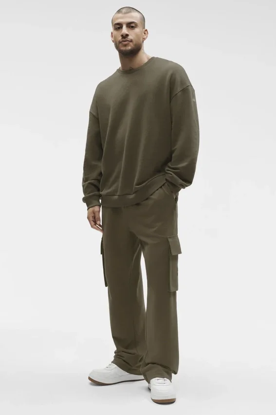 Chill Crew Neck Pullover - Olive Tree