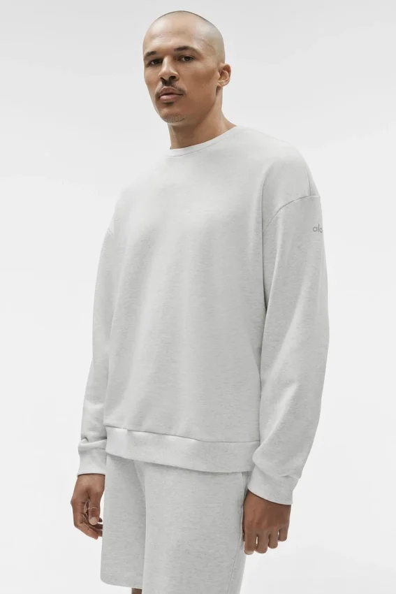 Chill Crew Neck Pullover - White Heather