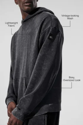 Chill Vintage Wash Hoodie – Black Wash