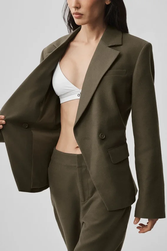 Cinch Blazer - Olive Tree