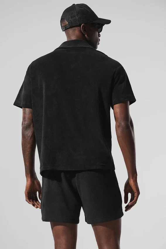 Coastal Terry Button up - Black