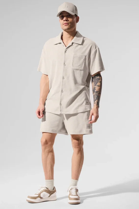 Coastal Terry Button up - Bone