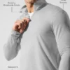 Conquer 1/4 Zip Reform Long Sleeve - Athletic Heather Grey