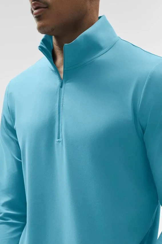 Conquer 1/4 Zip Reform Long Sleeve - Blue Breeze