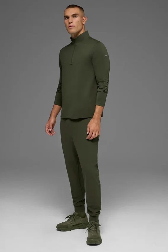 Conquer 1/4 Zip Reform Long Sleeve - Green Olive