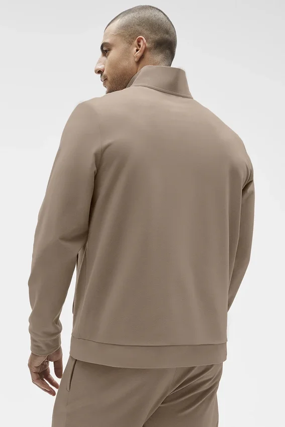 Conquer Max Mock Neck Full Zip - Gravel