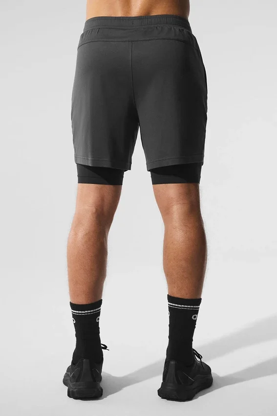 Conquer React 2-in-1 Performance Short - Anthracite/Black