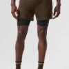 Conquer React 2-in-1 Performance Short - Espresso/Black