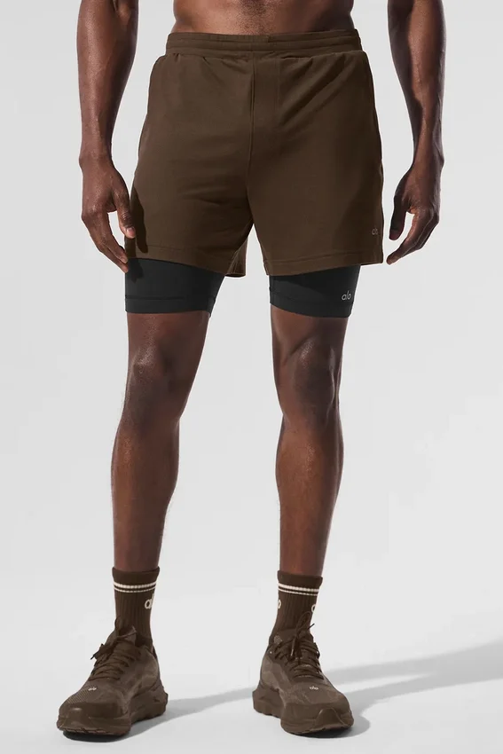 Conquer React 2-in-1 Performance Short - Espresso/Black