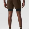 Conquer React 2-in-1 Performance Short - Espresso/Black