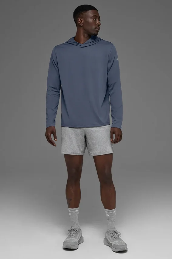Conquer Reform Long Sleeve with Hood - Bluestone