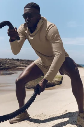 Conquer Reform Long Sleeve with Hood - Gravel