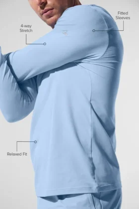 Conquer Reform Long Sleeve with Hood – Seashell Blue