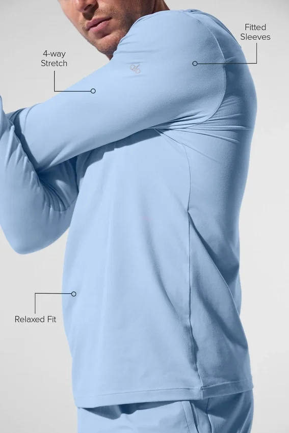 Conquer Reform Long Sleeve with Hood - Seashell Blue