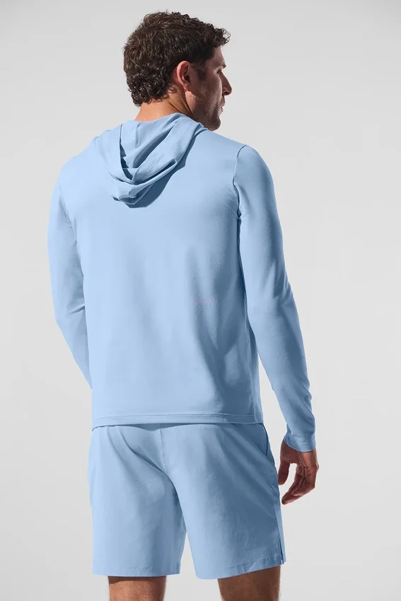 Conquer Reform Long Sleeve with Hood - Seashell Blue