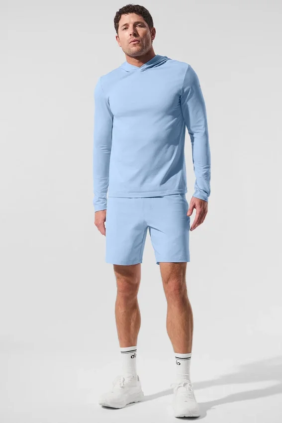 Conquer Reform Long Sleeve with Hood - Seashell Blue