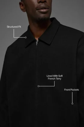 Cotton Canvas Coaches Jacket – Black