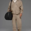 Cotton Canvas Full Zip Hoodie - Gravel