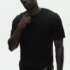 Cotton Cashmere Ever Soft Short Sleeve Crew - Black