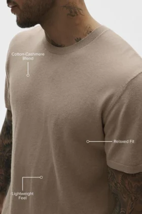 Cotton Cashmere Ever Soft Short Sleeve Crew – Gravel