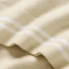 Cotton Cashmere My Serve Short Sleeve - Sandy Beige/White