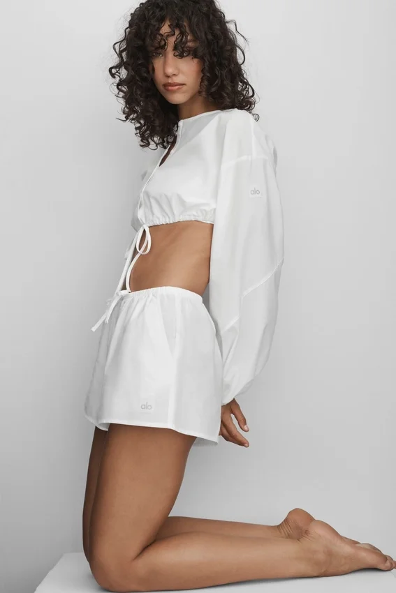 Cotton High-Waist Real Deal Short - White