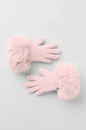 Courchevel Cashmere Gloves – Frosted Pink