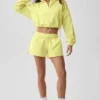 Cropped 1/4 Zip Alumni Pullover - Sunshine