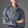 Cropped Afterglow Pullover - Steel Grey