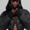 Cropped Atmosphere Puffer - Black