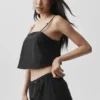 Cropped Connection Tank - Black