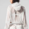 Cropped Game Time Full Zip Jacket - White