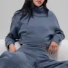 Cropped Serenity Coverup - Bluestone