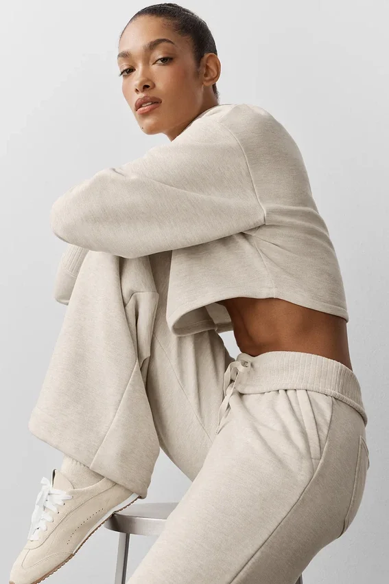 Cropped Serenity Coverup - Oatmeal Heather