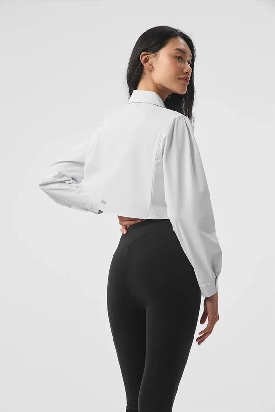 Cropped Take Me out Button up - White