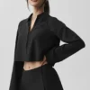 Cropped Unmatched Long Sleeve - Black