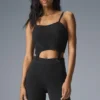 Denim Knit Garter Tank - Black/Anthracite