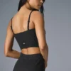 Denim Knit Garter Tank - Black/Anthracite