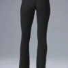 Denim Knit High-Waist Flare Pant - Black/Anthracite