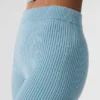 Denim Knit High-Waist Flare Pant - Celestial Blue/Dark Celestial Blue
