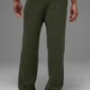 Domain Rib Knit Sweatpant - Green Olive