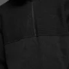 Domain Shift Rib Knit 1/4 Zip Sweater - Black